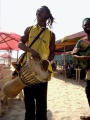 Beach Singer with Burkina Style Drum